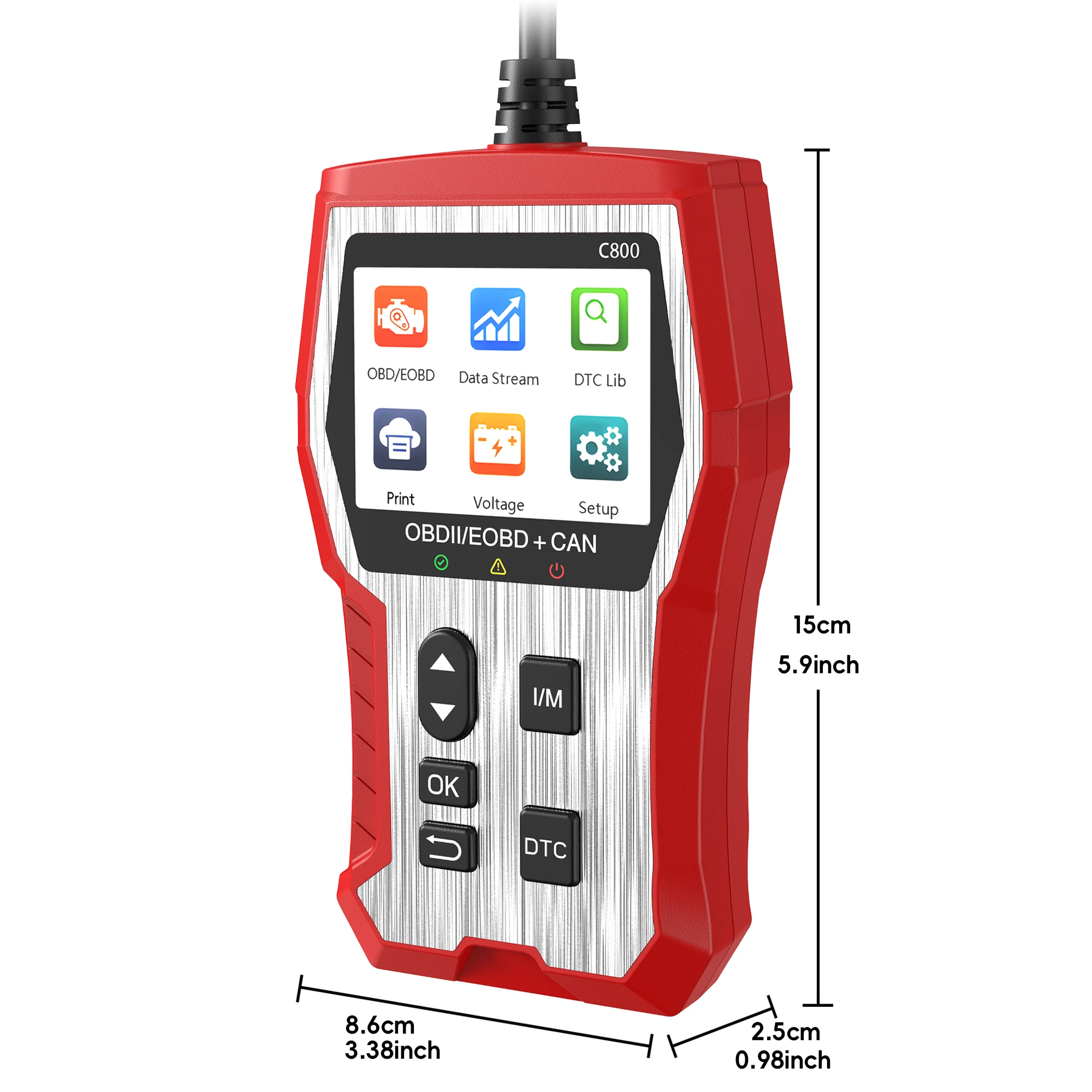 OBD2 Scanner Ease Setup Plug-Play: Clear Reset Engine Error Code Professional Code Reader Diagnostic Scan Tools