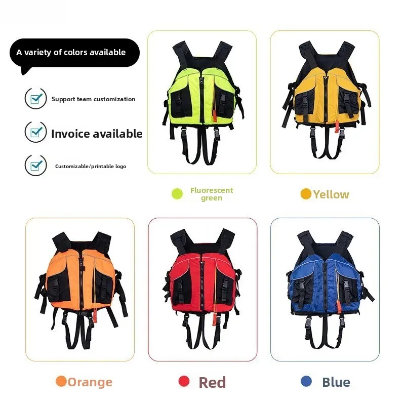 Professional Life Jacket Big Buoyancy Safety Vest For Kayaking Dragon Boat Rafting Surfing Outdoor Water Sports Equipment