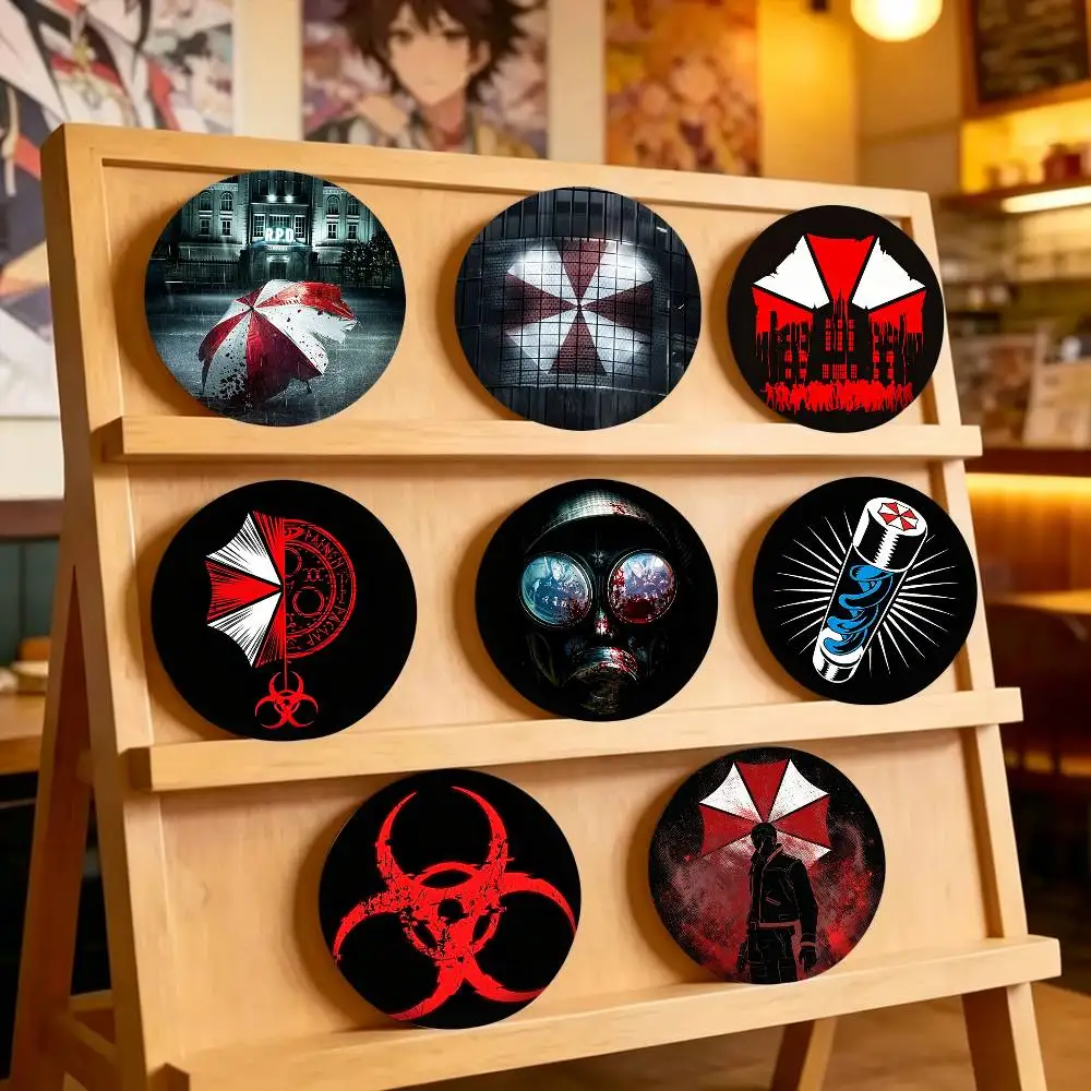 R-Resident Evil Umbrella Corporation 25mm 32mm 44mm 58mm 75mm Brooches Badges Pins for Accessories Gift