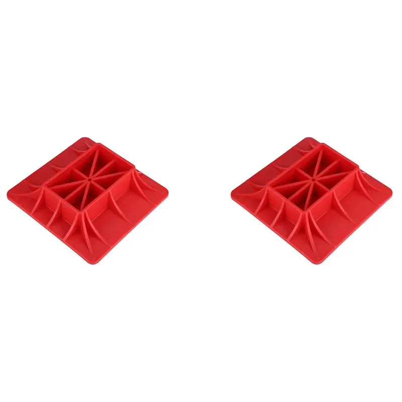 2X Red Modified Reinforced Jack Off-Road Base Lifting Jack Surface Pad To Alleviate Jack Hoisting Sinkage