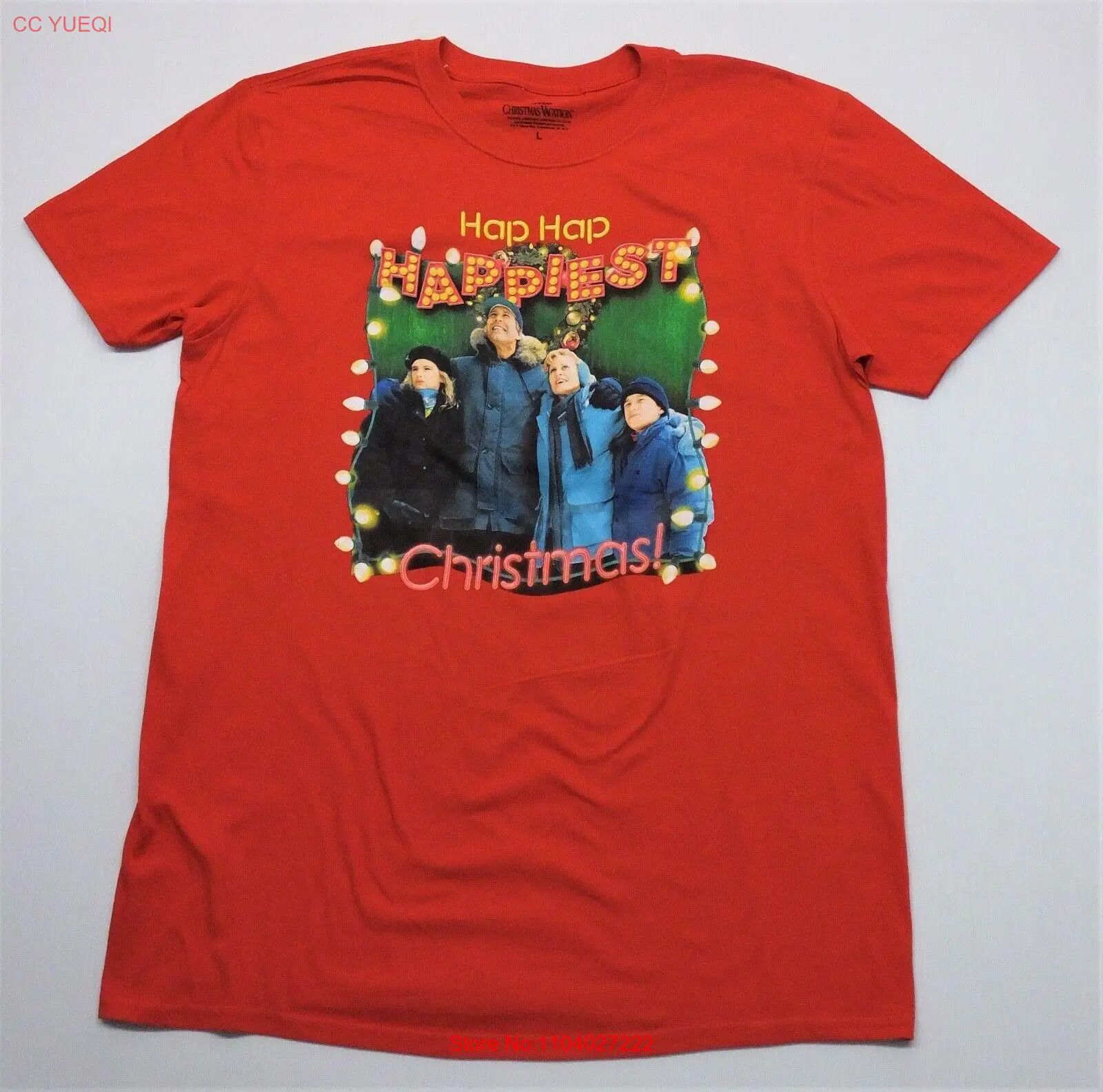 National Lampoon Christmas Vacation Mens Red Hap Hap Happiest T-Shirt