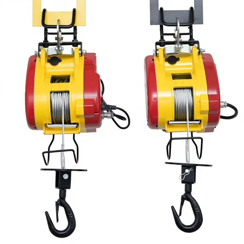 Mini Electric Rope Winch Hoist Single Phase Cable 300kg 500kg Load Capacity 110V 220V for Restaurant Industrial Lifting Use
