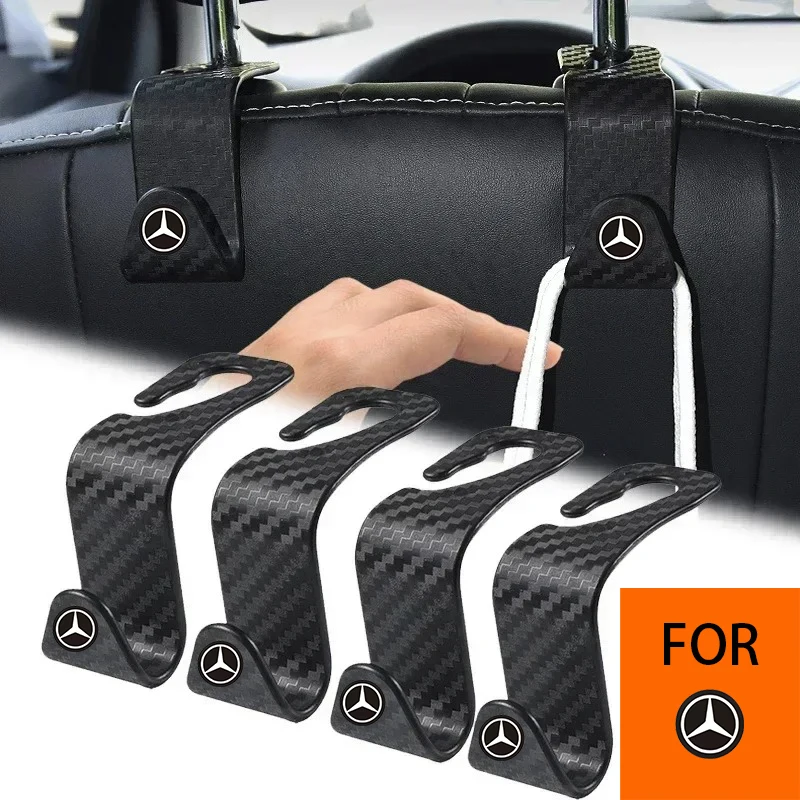 

Car Seat Headrest Hook for Auto Hidden Hook for Mercedes-Benz CLA CES CLS SLK GLK CLK SLS CLG GLE GLC GLB EQC GLA GLS SLC C200L