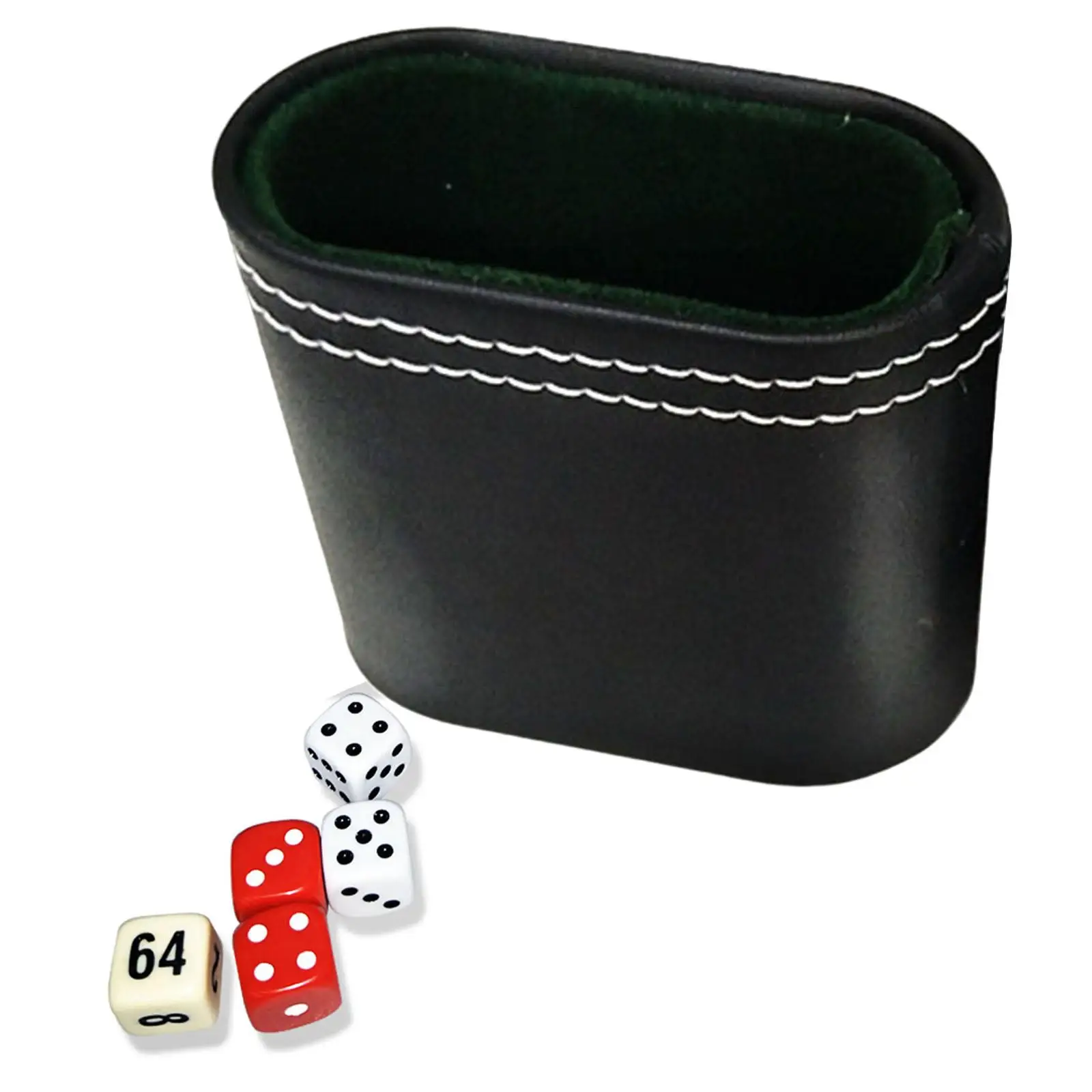 Professional Leather Dice Cup PU Leather for Friends Bar Travel