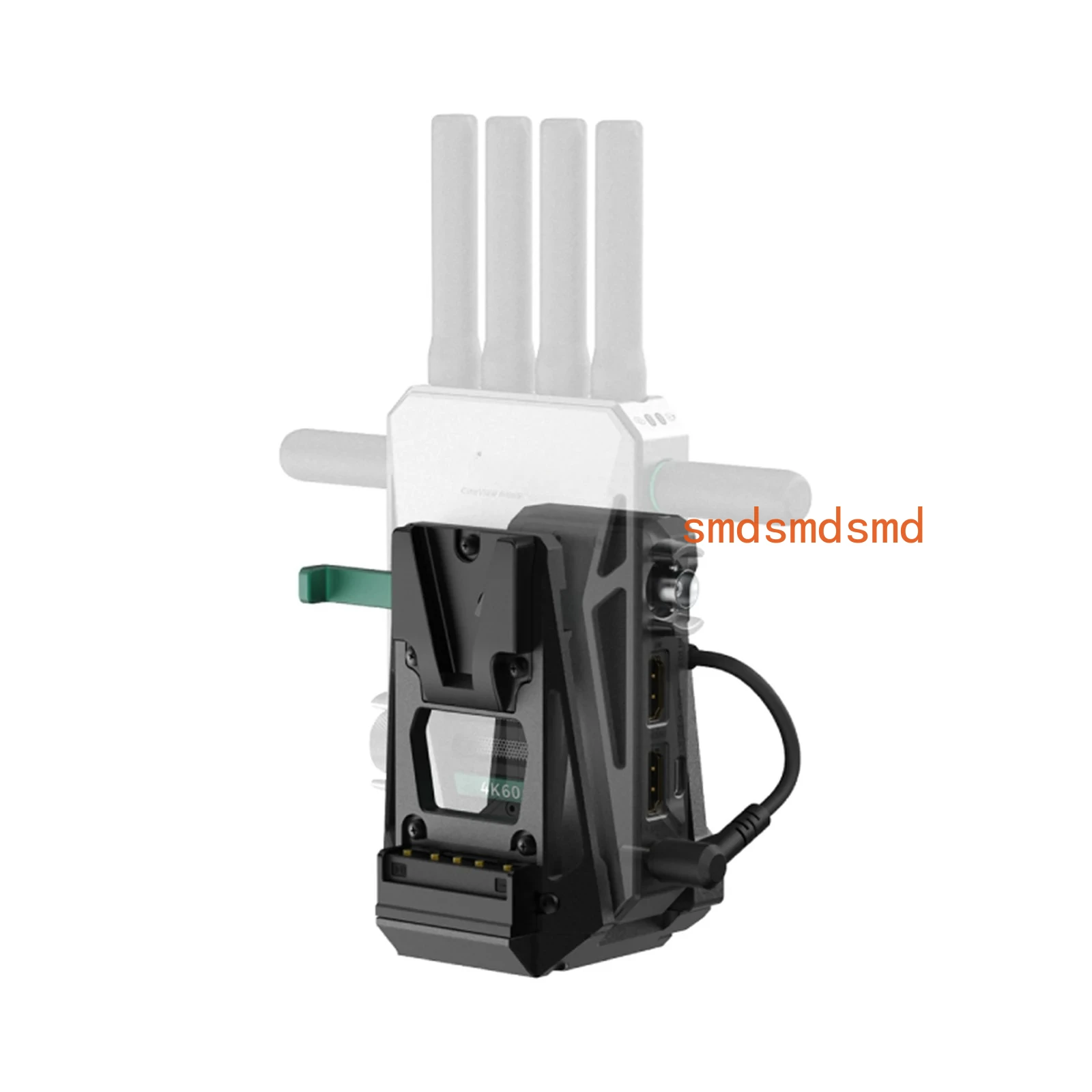 V-Lock adapter for the CineView Master 4K and CineView 2 SDI wireless transmitters