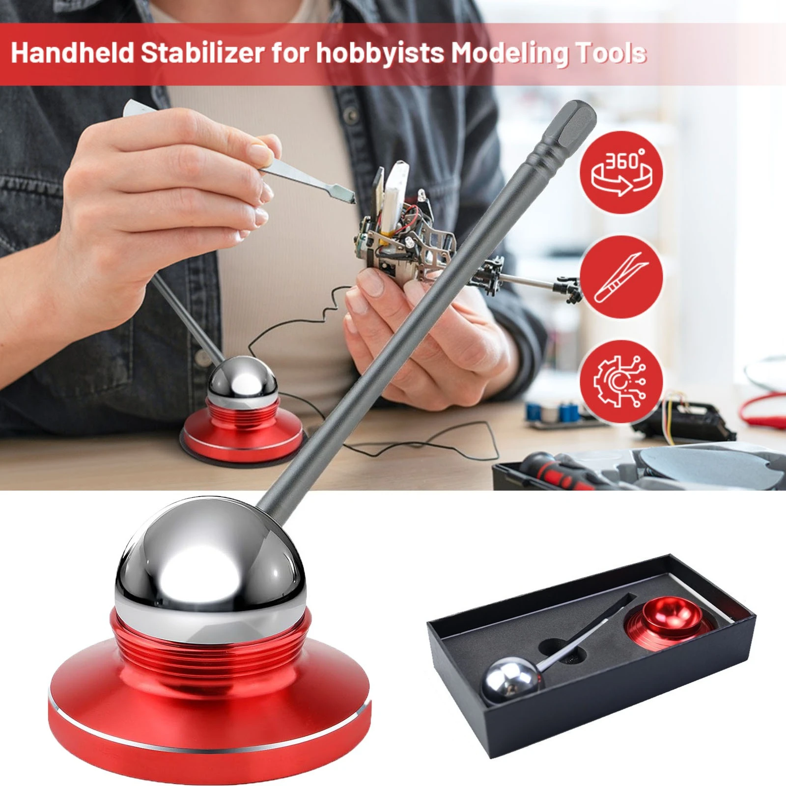 

360 Degree Rotating Model Making Hand Stabilizer Modeling Tools Precision Modeling Tools for DIY Handcraft Painter
