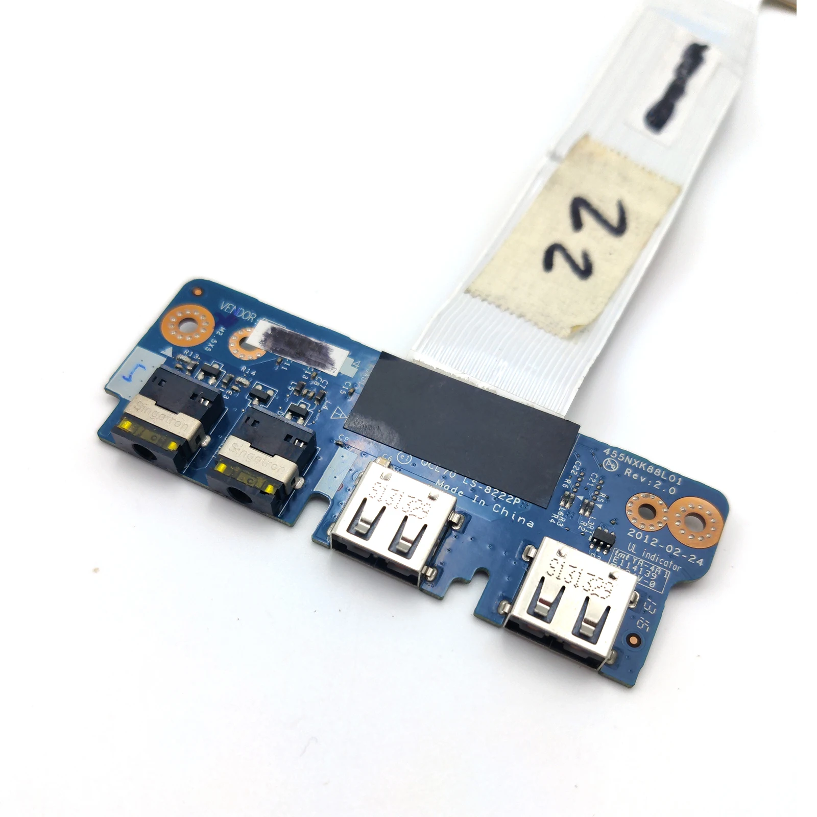 For ASUS R700 R700V K75 K75V K75VJ K75VM K73T K73B X73T laptop USB Audio headphone jack board LS-7323P LS-8222P