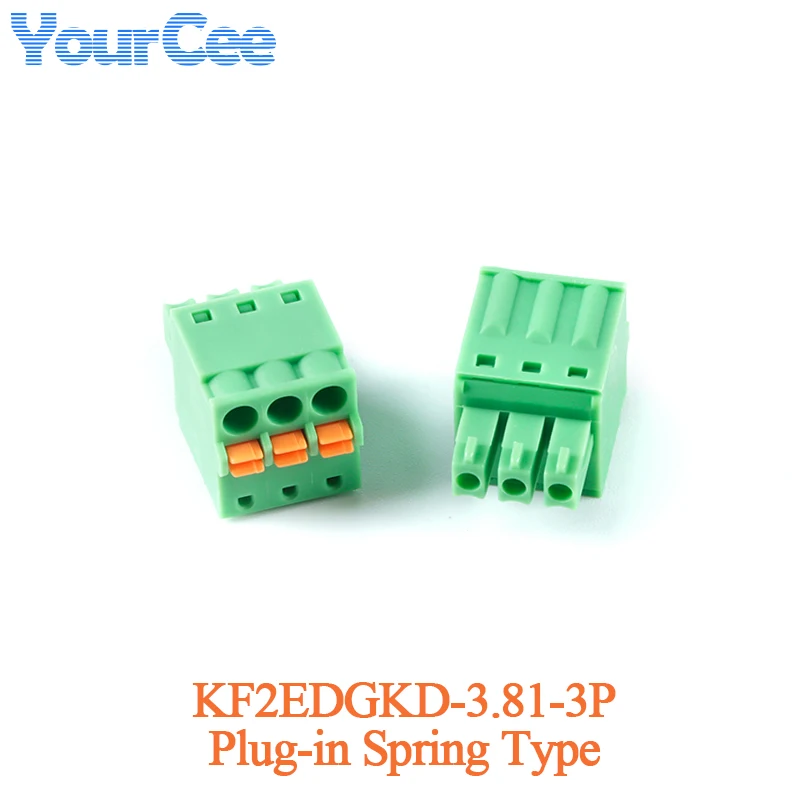 5pcs KF2EDGKA/KB/KD-3.81mm Vertical Plug-in Connector 300V/8A 3.81mm Pitch Connecting Terminal 2P 3P 4P 5P 6P 8P