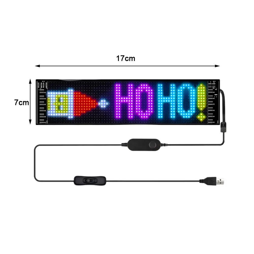 LED Car Signs Digital Sign Flexible LED Modules Bluetooth Control DIY Programmable Custom Text  Led Car Sign Display