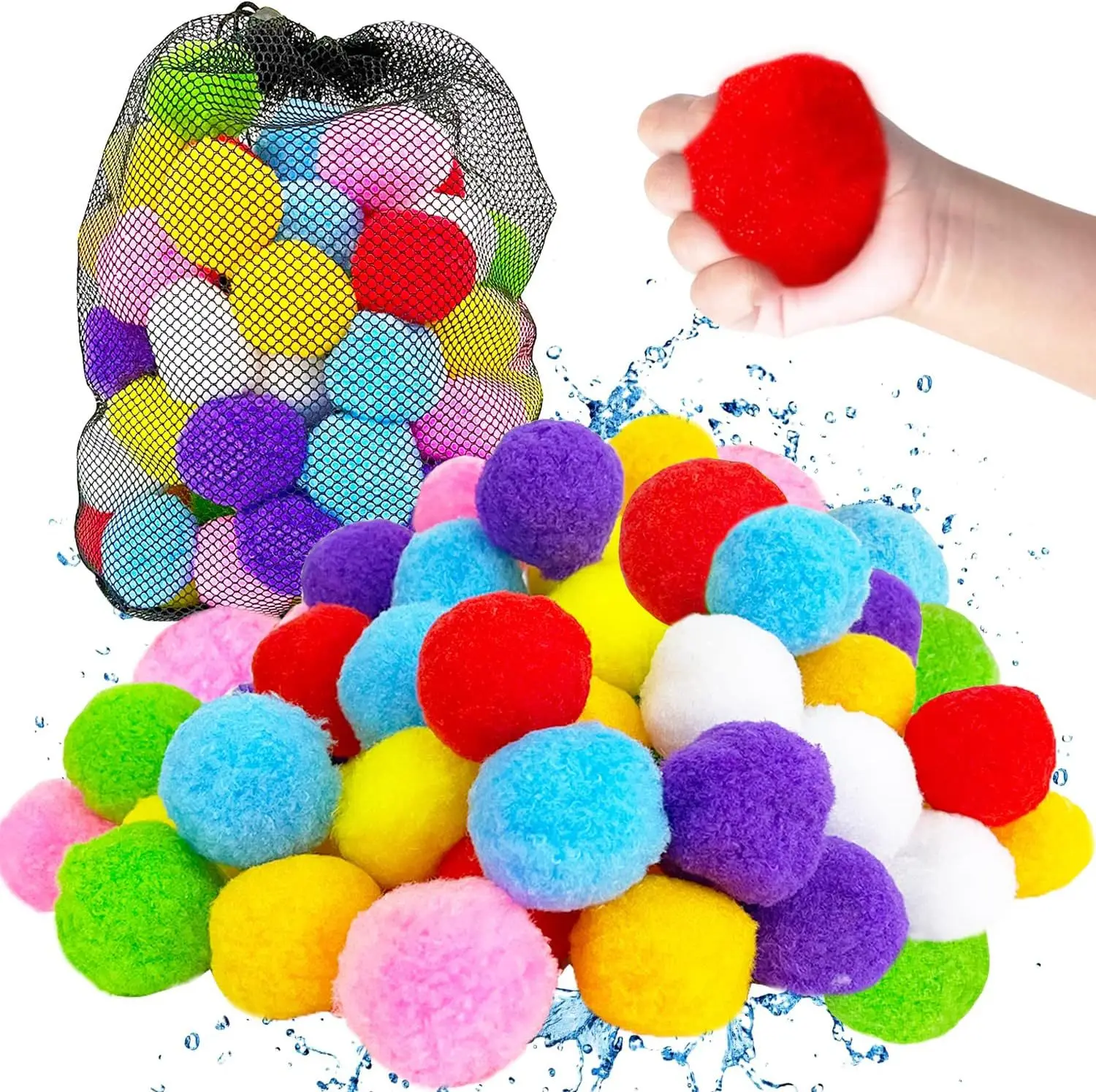 Children's Water Ball Toy Beach Ball Cotton Popper Beach Party Game Water Fight Toy Inflatable Swimming Pool Toy