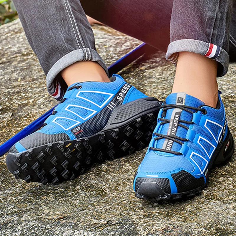 Men's Outdoor Hiking Shoes Off-Road Non-Slip Anti-Collision Breathable High-Quality Men's Boots Lockless Casual Cycling Shoes image 3
