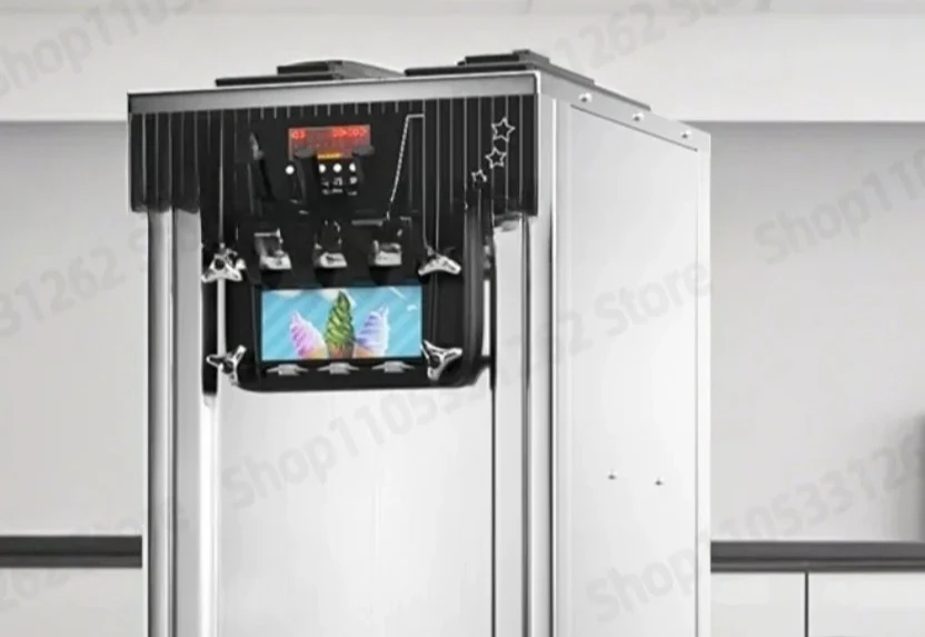 ZB-BQL268 Soft Ice Cream Machine Commercial Small Stand 3 Flavor Cone Frozen Yogurt Maker