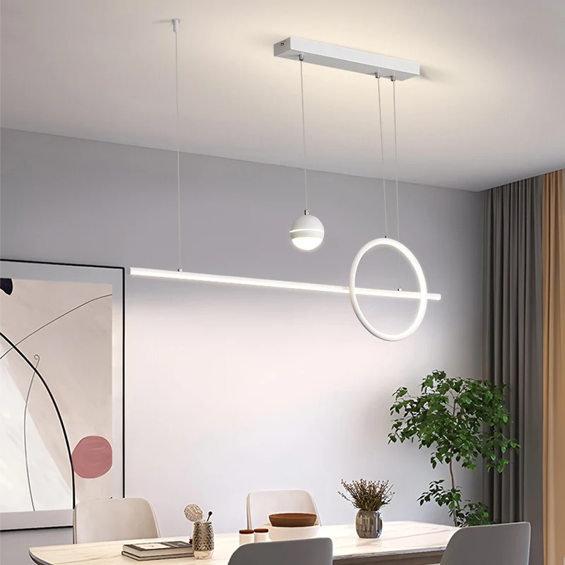 Imagem -06 - Modern Led Pendant Light para Sala de Estar Mesa de Jantar Teto Candelabro Cozinha Pendurada Luz Lâmpada de Iluminação Interior Regulável Luminária