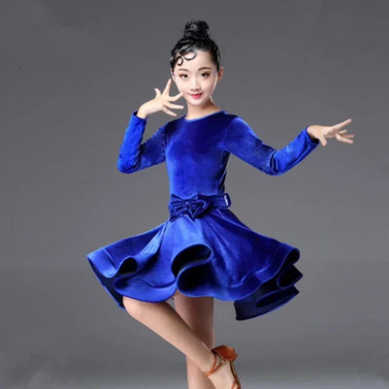 latin-dance-costume-for-girls-spring-and-autumn-latin-dress-training-costume-samba-dance-performance-costume-dance-skirt