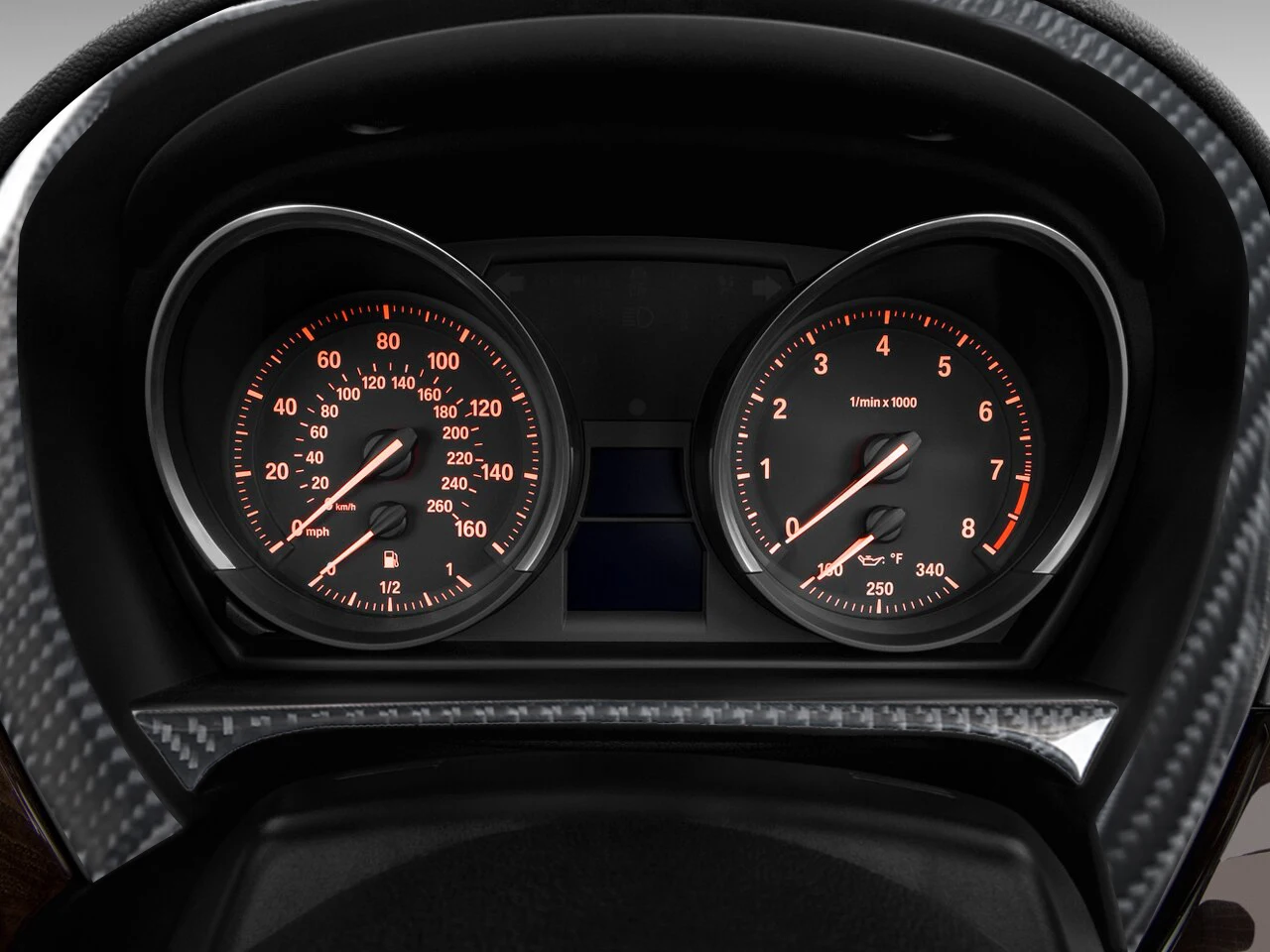 For BMW Z4 E89 2009-2016 Carbon Fiber Speedometer Surround Panel Outer Frame Cover Trim Sticker Car Interior Accessories