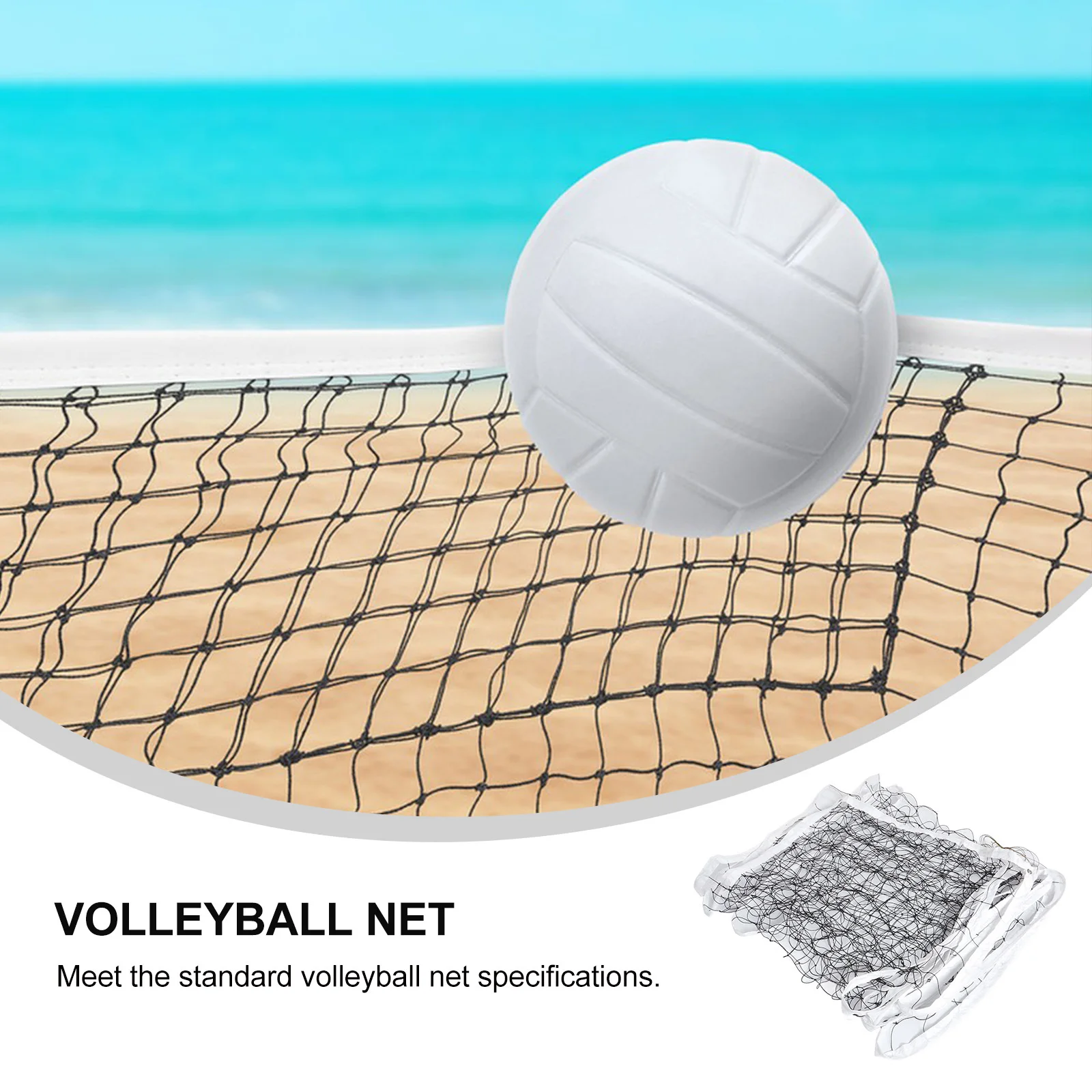 

Портативная сверхмощная сетка для пляжного волейбола, стабильная конструкция, тренировочная сетка для открытого бассейна с песком, стандартные характеристики для парка на заднем дворе