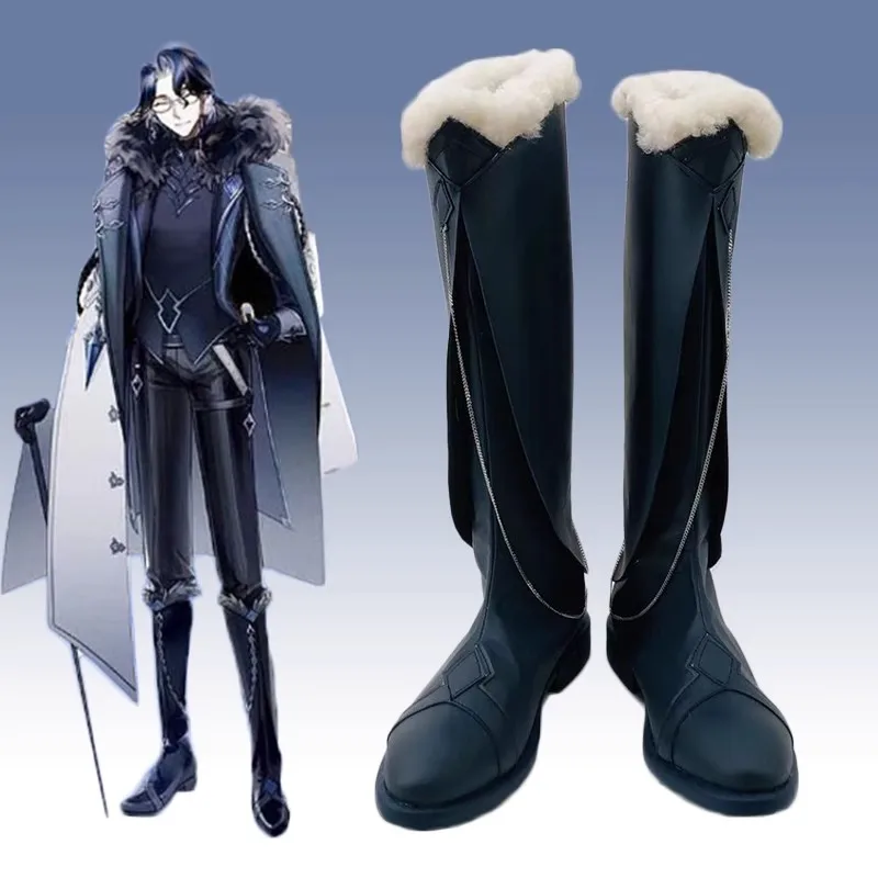 Game Genshin Imact Regrator Pantalone Cosplay Shoes Boots Wig Rings  Eleven Fatui Harbingers Role Play Halloween Carnival Party