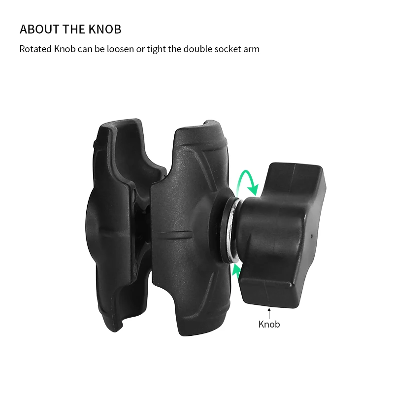 VINmounts German Nylon Straight Knob, Suitable for Mobile Phones GoPro, Compatible with RAM B-Type 1-Inch Ball Head VIN-B-6