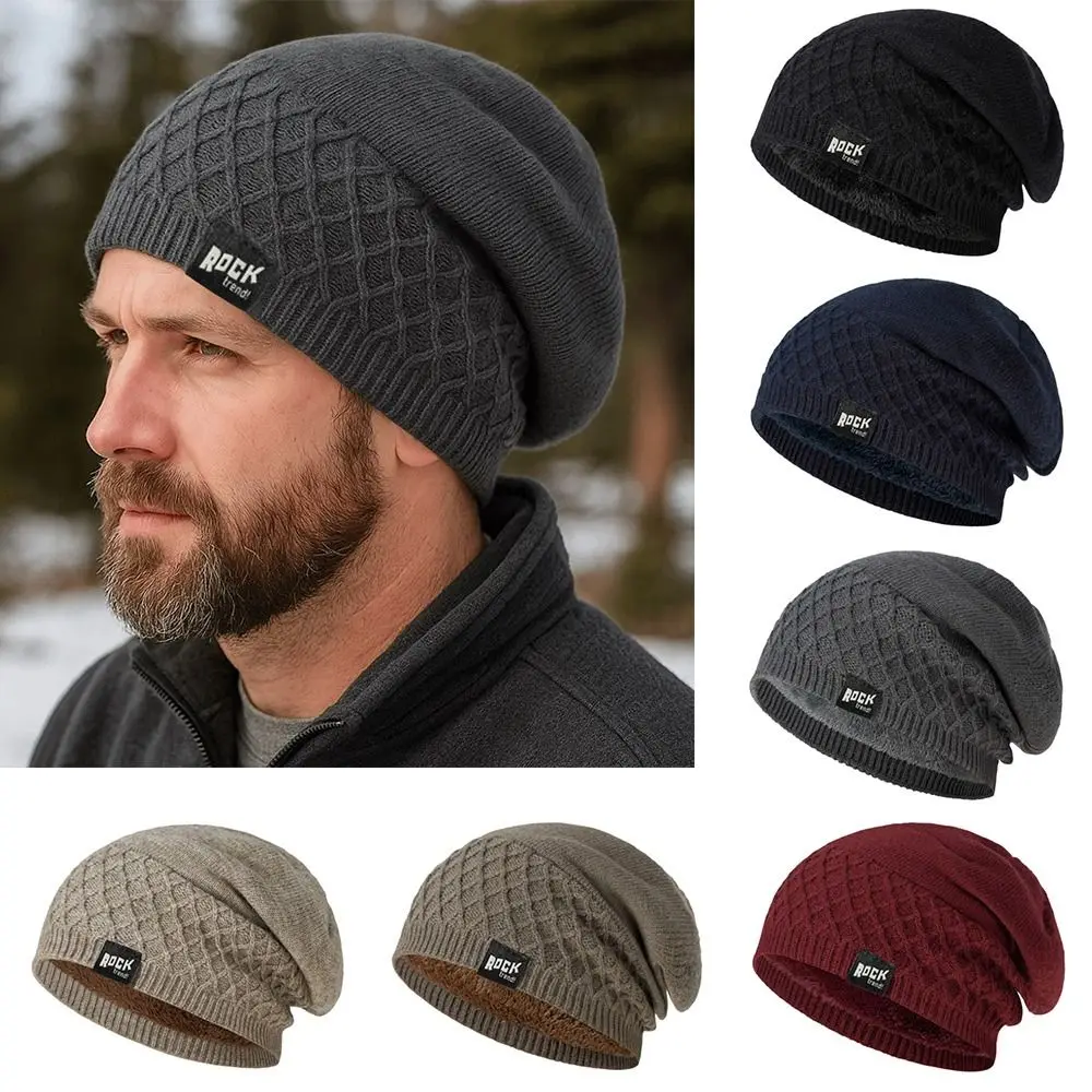 بسيطة بلون السترة قبعة صوف مبطن الدفء قبعة الجمجمة للجنسين قبعات الشتاء الشتاء #2