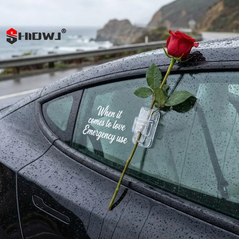 Car Flowers 3D Romantic Alphabet Letter Sticker Flower Car Accessories For Glass Window Automotive Vehicle Exterior Outdoor Home