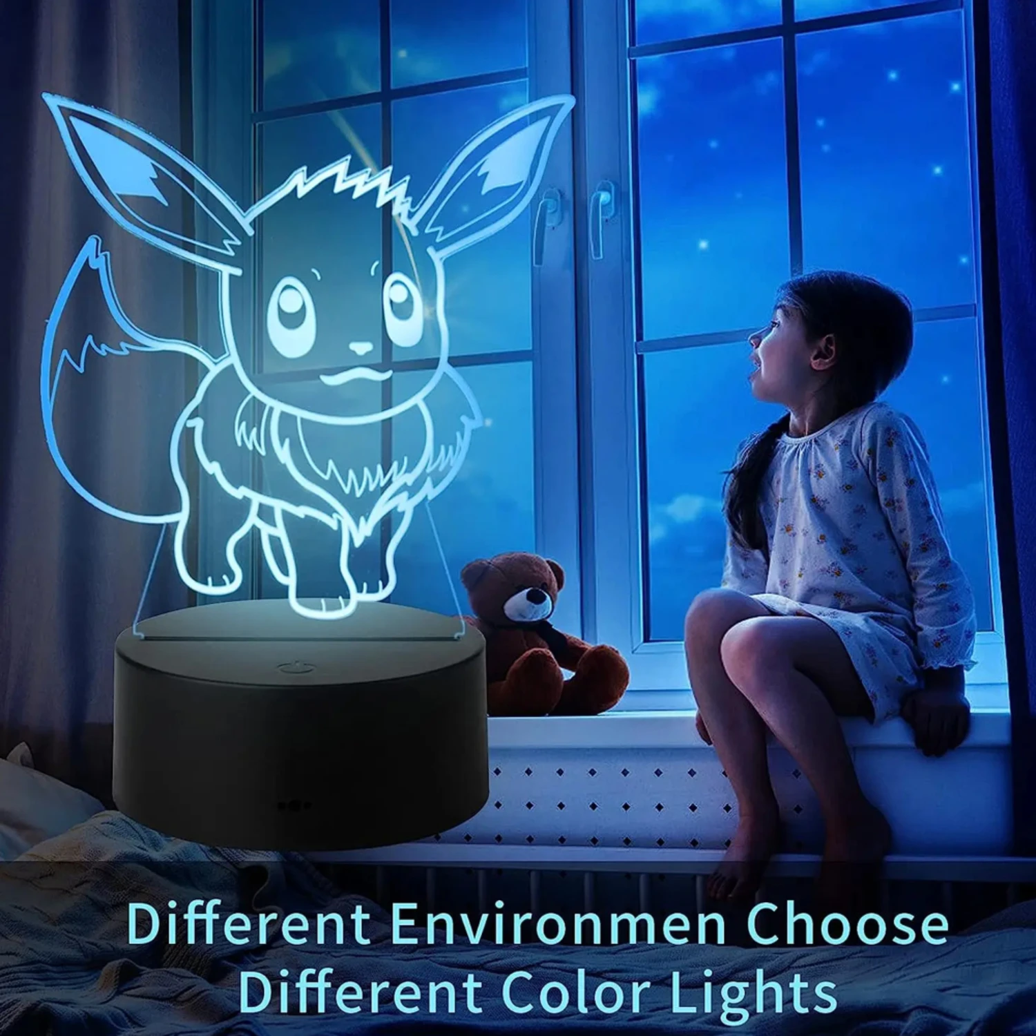 Colorido 3D LED Night Light para crianças, brinquedo original, Charming Anime Character, Fun Desk Lamp, presente ideal para melhorar a diversão, novo