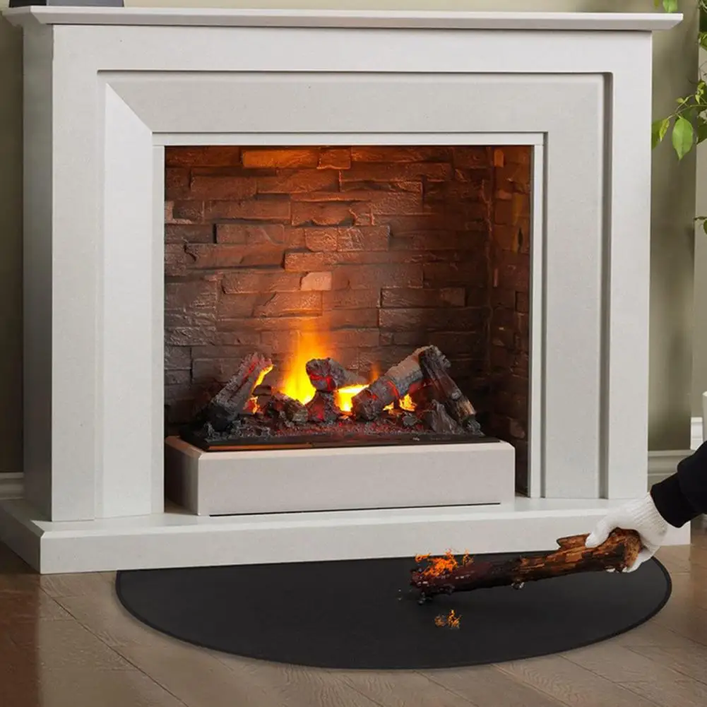 Flame Mat Fireplace Floor Cushion Fireplace Mat High-temperature Resistant Flame-retardant Floor Protector Non-slip Fireproof