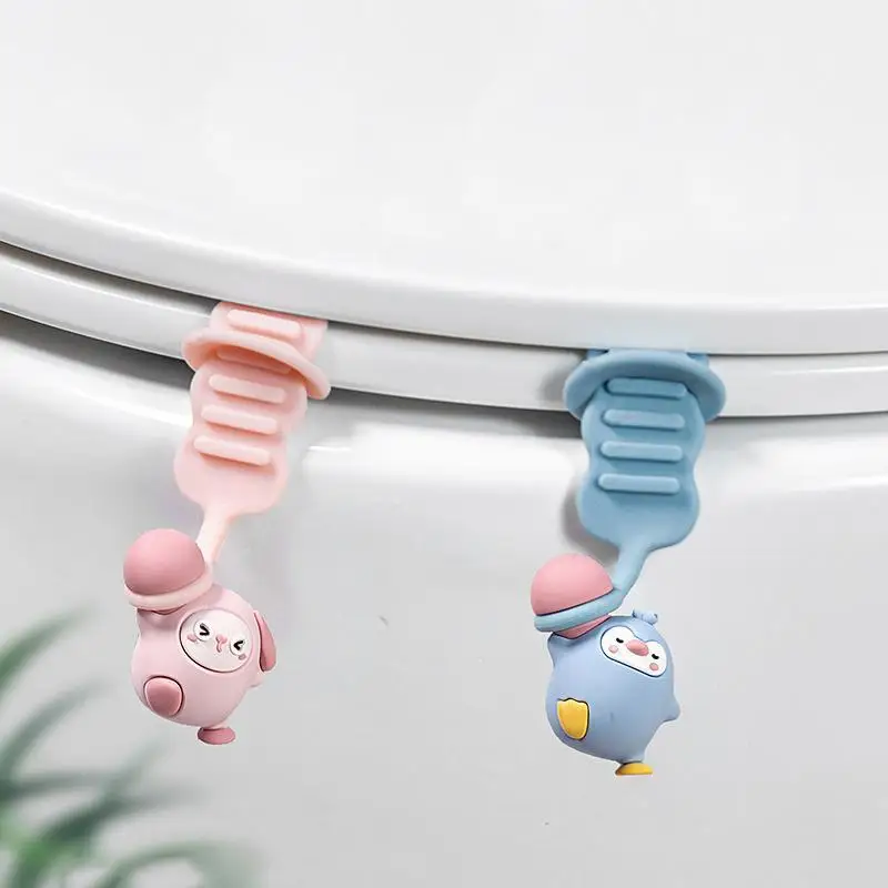 Toilet Lid Handle Detachable Seat Clip Toilet Holder Lifter Animal Shape Seat Toilet Accessories Toilet Seat Handle Tool