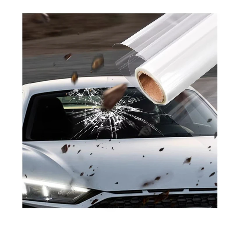 High Definition TPU Explosion-proof Windshield Protection Film 6.3 Mil Glass Armor Film Safety Film for Car Window Glass