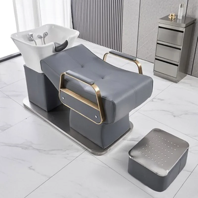 Professional Hair Spa Shampoo Chair Salon Bed Japanese Scalp Treatment Water Aesthetic Hairdressing Basin Beauty Washbasins Bowl