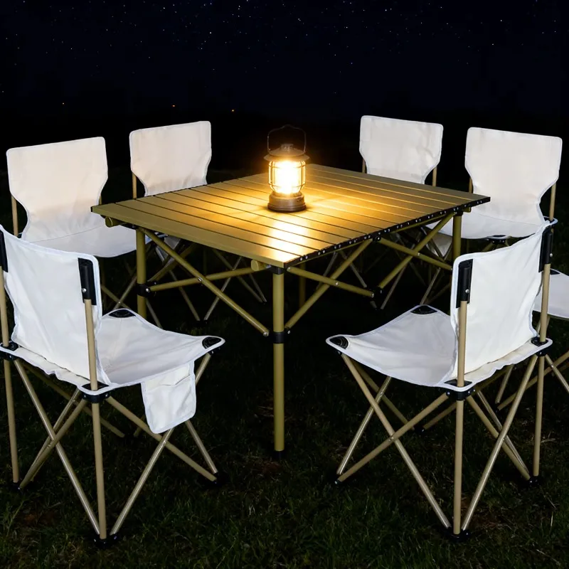 

Современный многофункциональный стол и стулья для кемпинга 2026 года: комплект для сада, барбекю и улицы