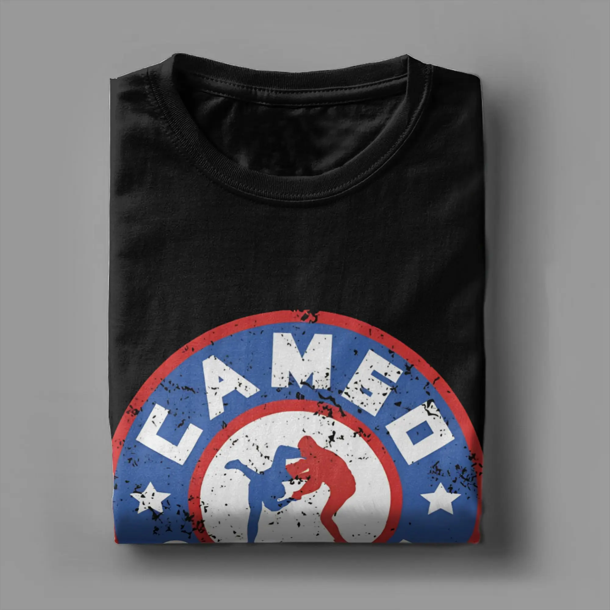 Sambo Dagestan Wrestling Russian Flag T-Shirts Men  Vintage 100% Cotton Tees Crewneck Short Sleeve T Shirts Printed Clothing