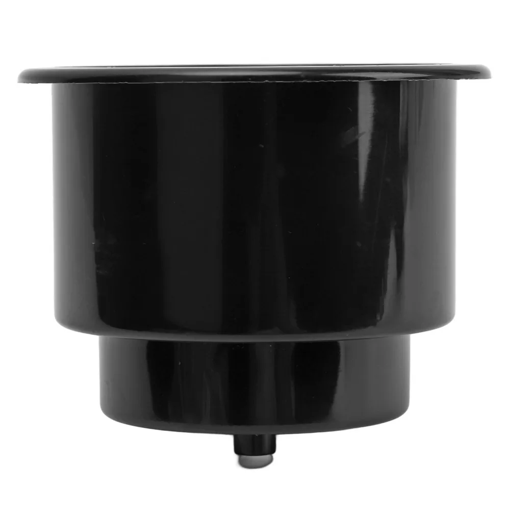 Easy Clean Black Cup Holder Drain Hole White Recessed Drink Holder Smooth Surface Drink Holder RV Use