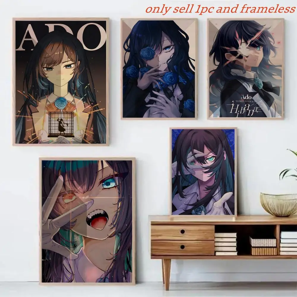 Singer A-Ado Anime Painting Calligraphy Canvas Mural For Interior Walls Crease-Free Beautiful For Living Room Bedroom