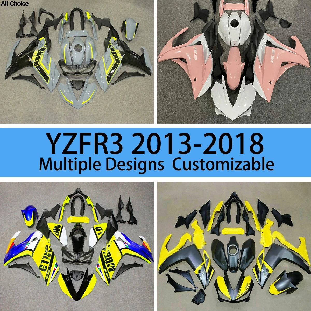

ABS Fairing Kit YZF R3 2013 2014 2015 2016 2017 2018 Fairings Motorcycle Cowling for YAMAHA YZFR3 13-18