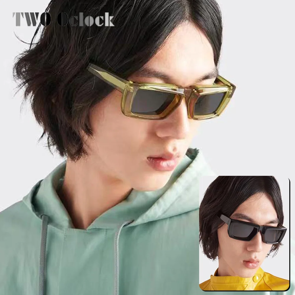2025 y2k Fashion Designer Sunglasses Women Mens Rectangle UV400 Sun Glasses Male Retro Luxury Brand Small White Shades Ladies