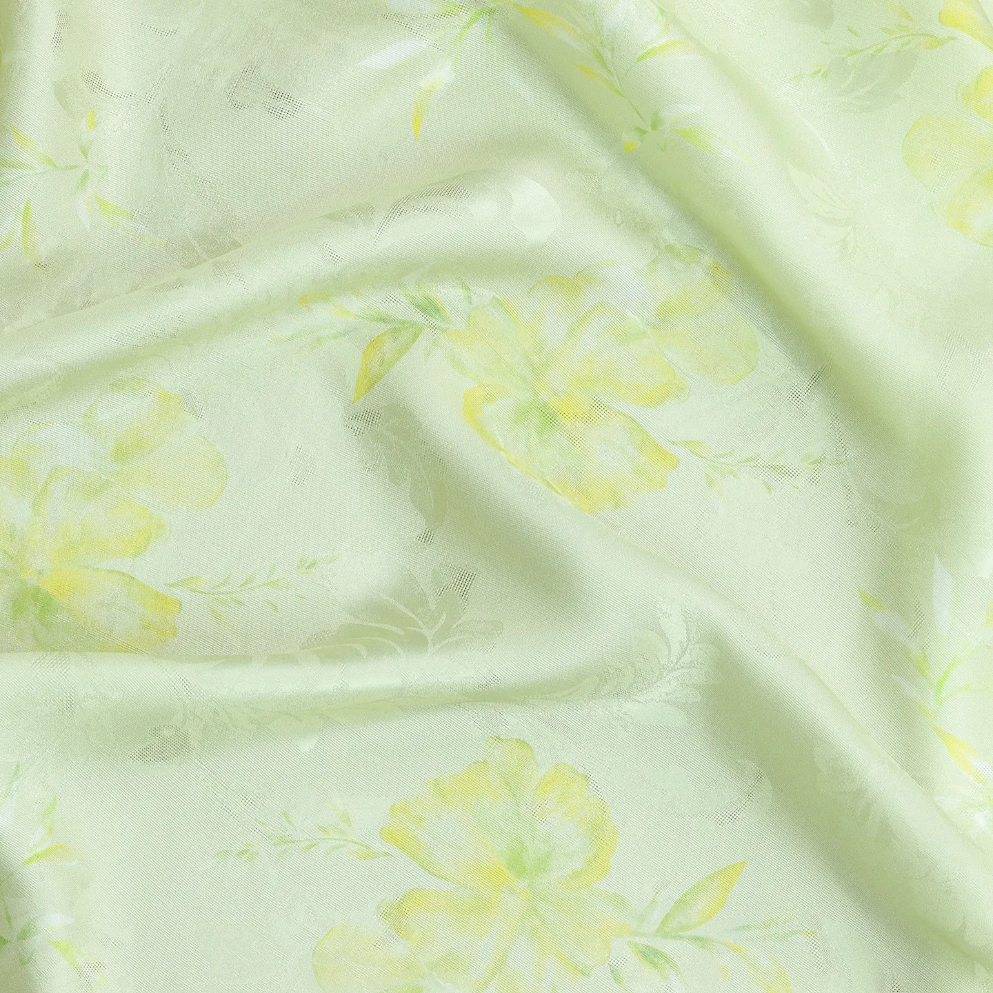 High Quality Ruirui Green Positioning Printing Silk Jacquard Satin Silkworm Silk Fabric Clothing Chinese Fabric