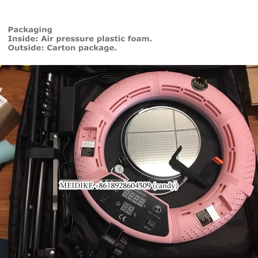 【2026】CHKJ FD-480II مصباح حلقي إضاءة التصوير الفوتوغرافي 96 واط 480 قطعة LED مصباح مصمم على شكل حلقة 3200-9900 كيلو لإعداد استوديو فيلم الوسائط على YouTube M #6