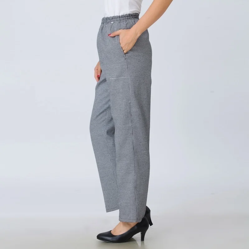 シェフパンツシェフチェック柄 stripetrousers クッキング女性制服