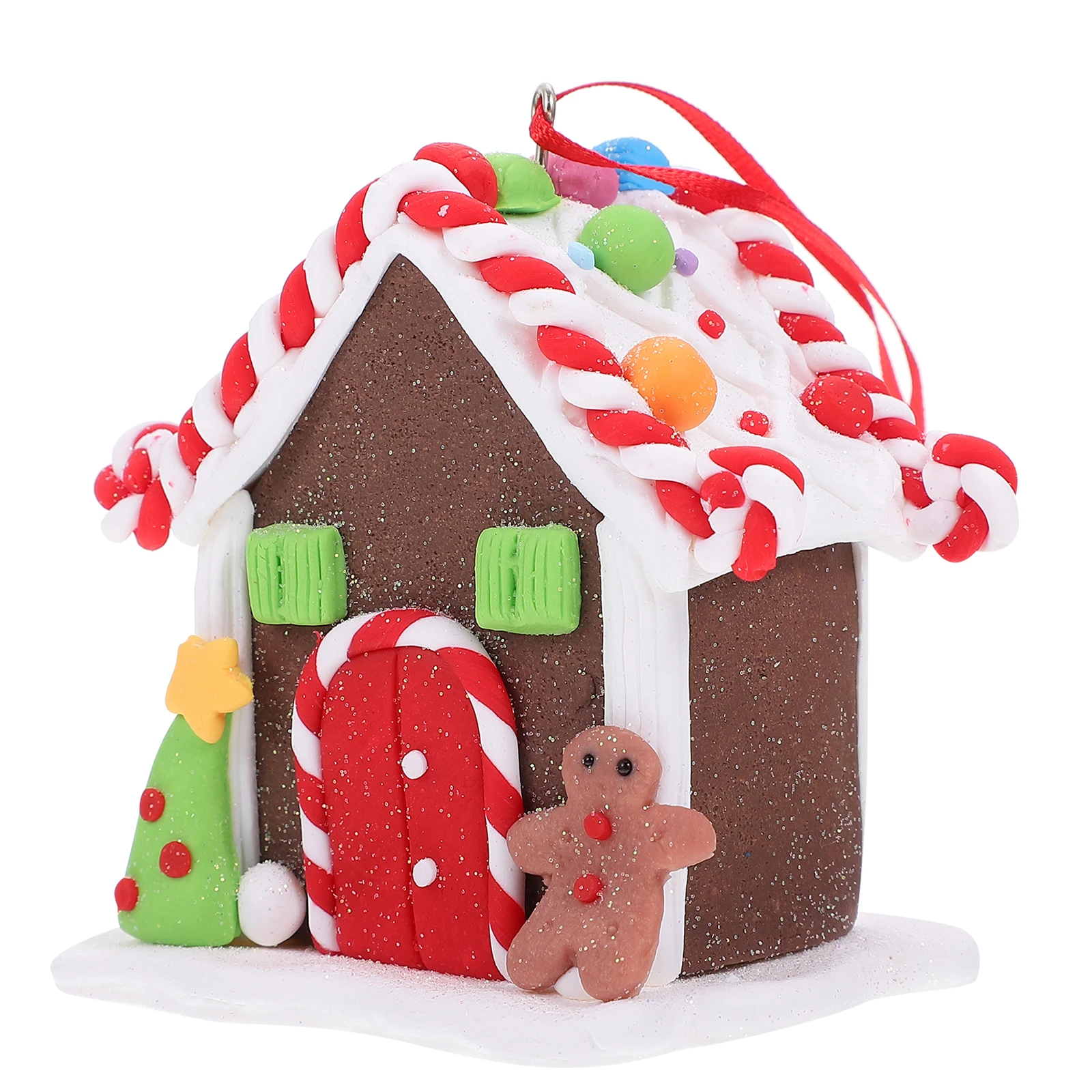 

1Pcs House Shaped Pendant Fine Craftsmanship Christmas Tree Ornament Hanging Decor for Xmas Party Window Layout Festive Lovely