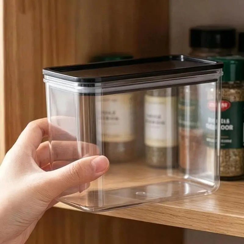 Sealed Coffee Bean Storage Jar With Lid Minimalist Food Storage Container Clear Dry Goods Moisture-Proof And Fresh-Keeping Jar