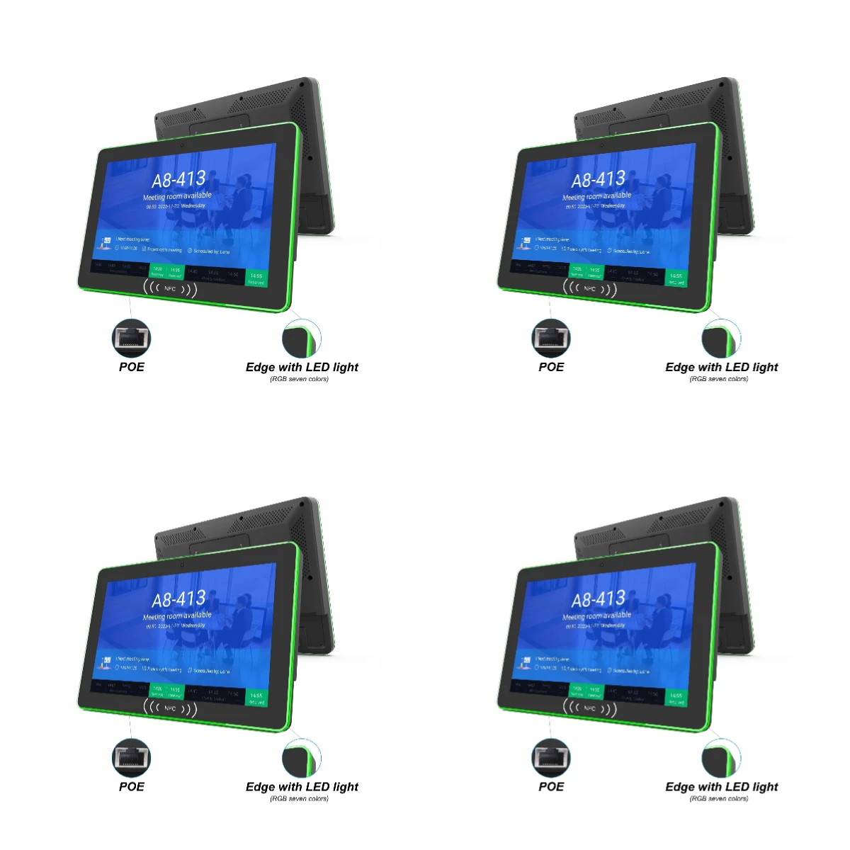

WA1058T 10.1 Inch Android 11 RK3568 Tablet Surrounding LED Light Bar Wall Mount Touch Screen for Conference Meeting Room New