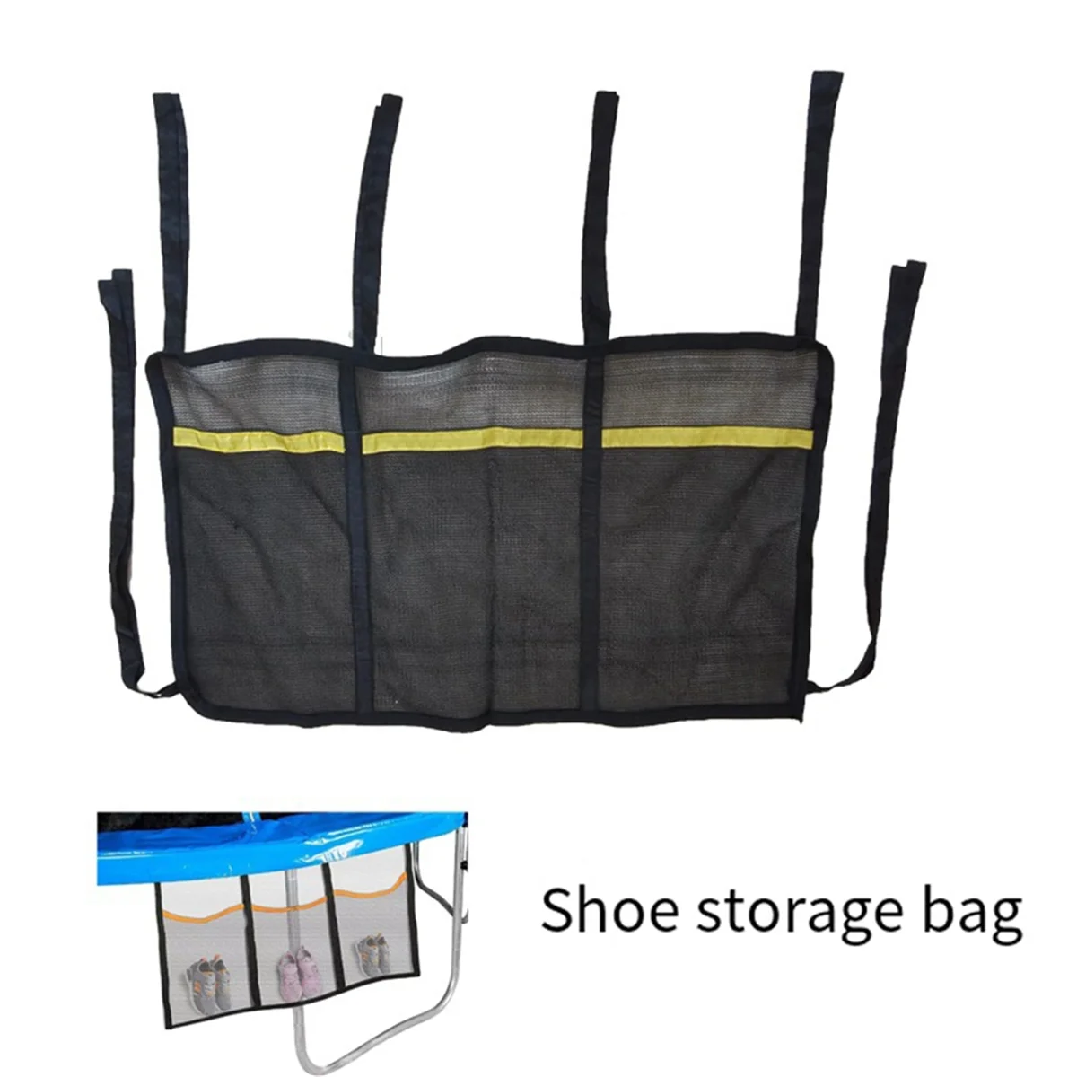 Trampoline Shoe Storage Trampoline Storage Mesh Bag for Most Trampoline,Fitness Trampoline Bounce Mesh Pocket