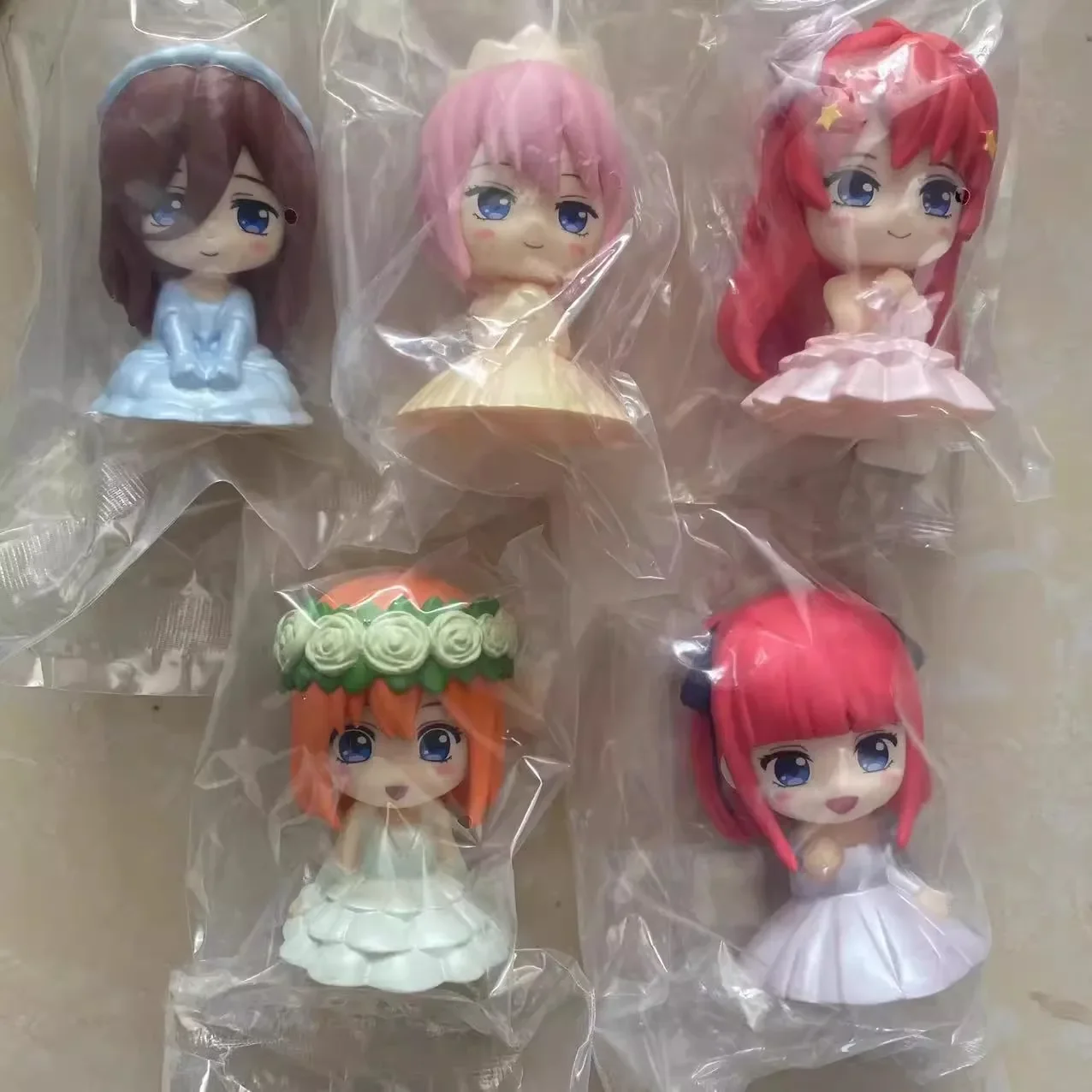 Japanese Bandai Genuine Scale Model The Quintessential Quintuplets Nakano Nino Ichika Uniform Wedding Dress Action Figure Toys