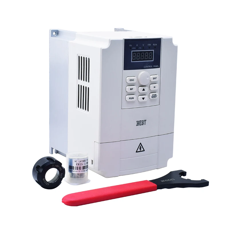 

High Speed CNC Lathe Router Milling Air Cooling Spindle Motor HQD 3.5kw Spindle with 2.2kw BEST VFD Inverter Kit