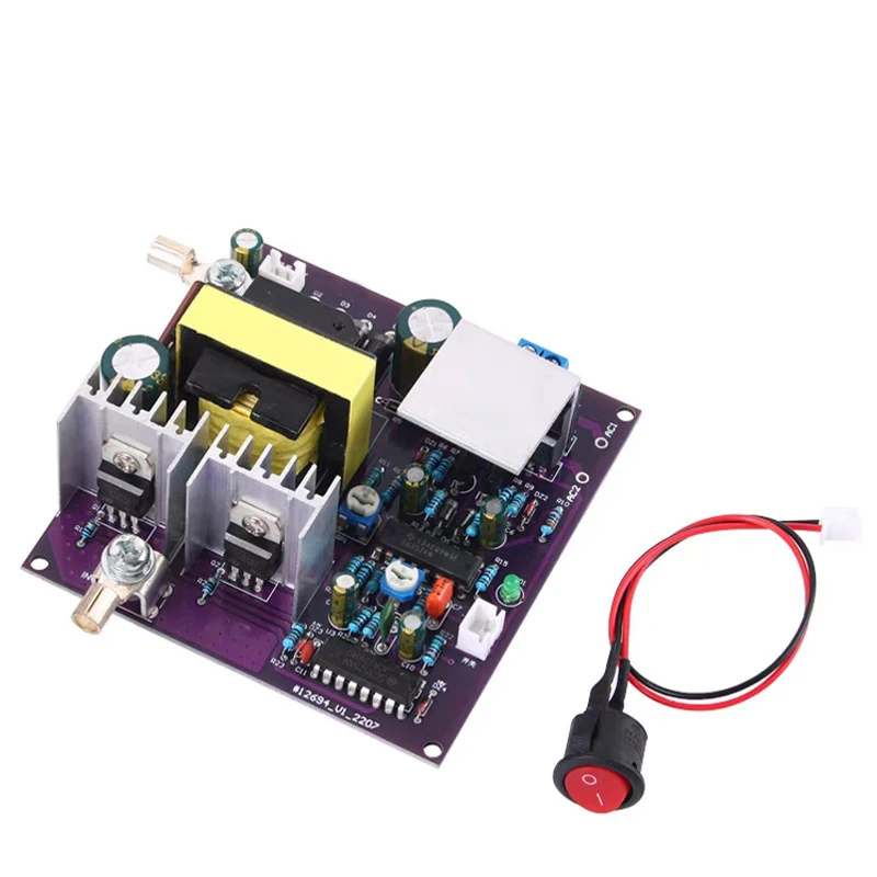 300W Modified Sine Wave Inverter, DC 12V to 180–220V Adjustable Output, 50–60Hz Adjustable Frequency, Boost Converter Board