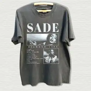

Винтажная футболка 90-х Sade для взрослых Sade Rap Hip Hop 90 Футболка унисекс S-3XL Футболка с короткими рукавами с графическим рисунком Мужчины Женщины Летний топ с принтом