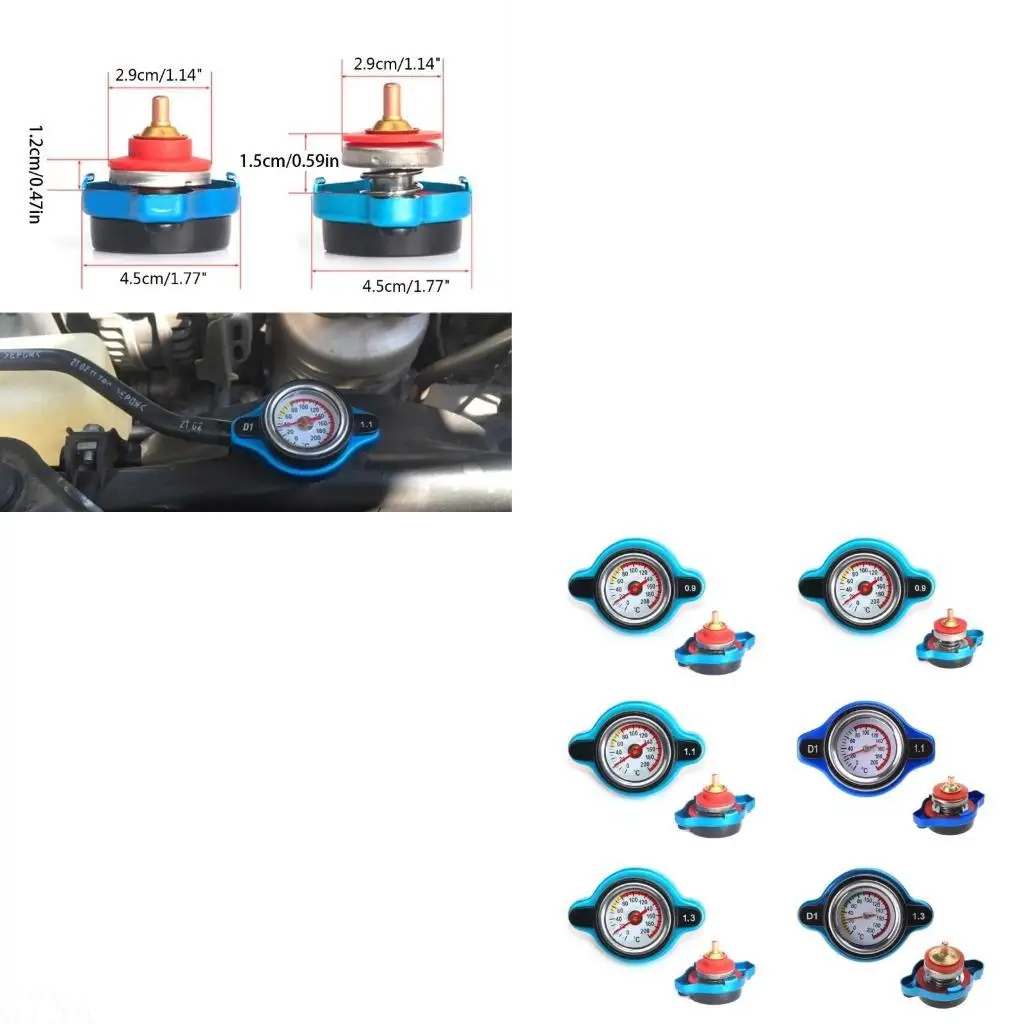 

G7NA Universal Radiator Cap Cover High Pressure Radiator Cap with Temperature Gauge