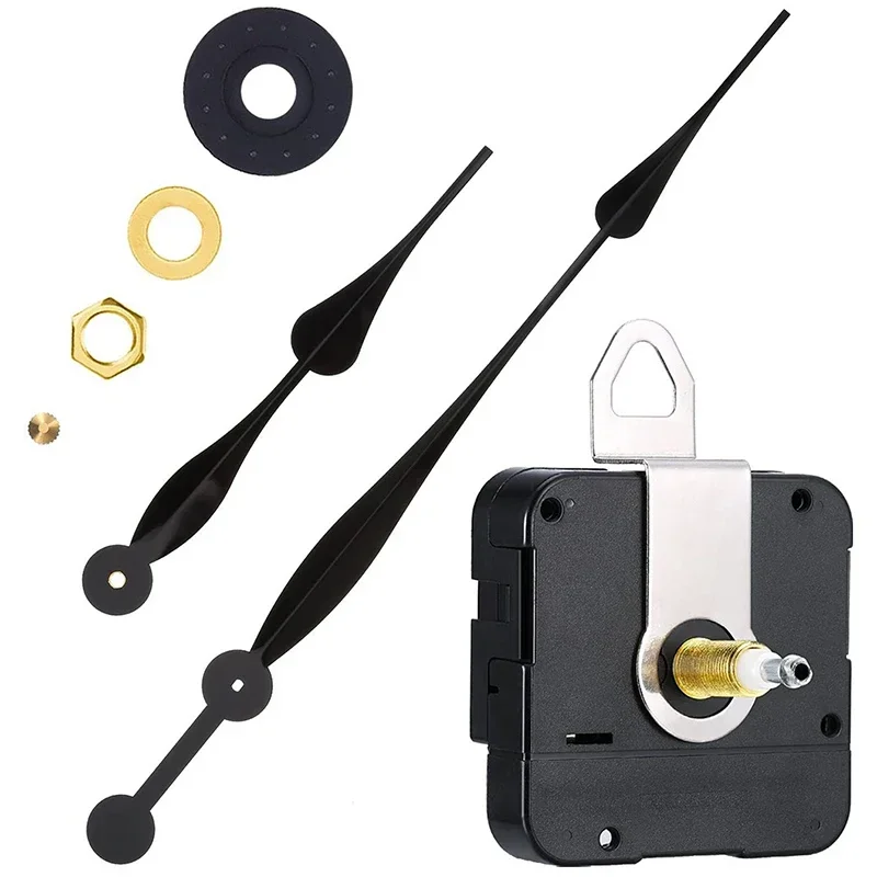 High Torque Quartz Wall Clock Movement Silent DIY Clock Mechanism 30cm Long Metal Clock Needle Large Torque Movement Parts