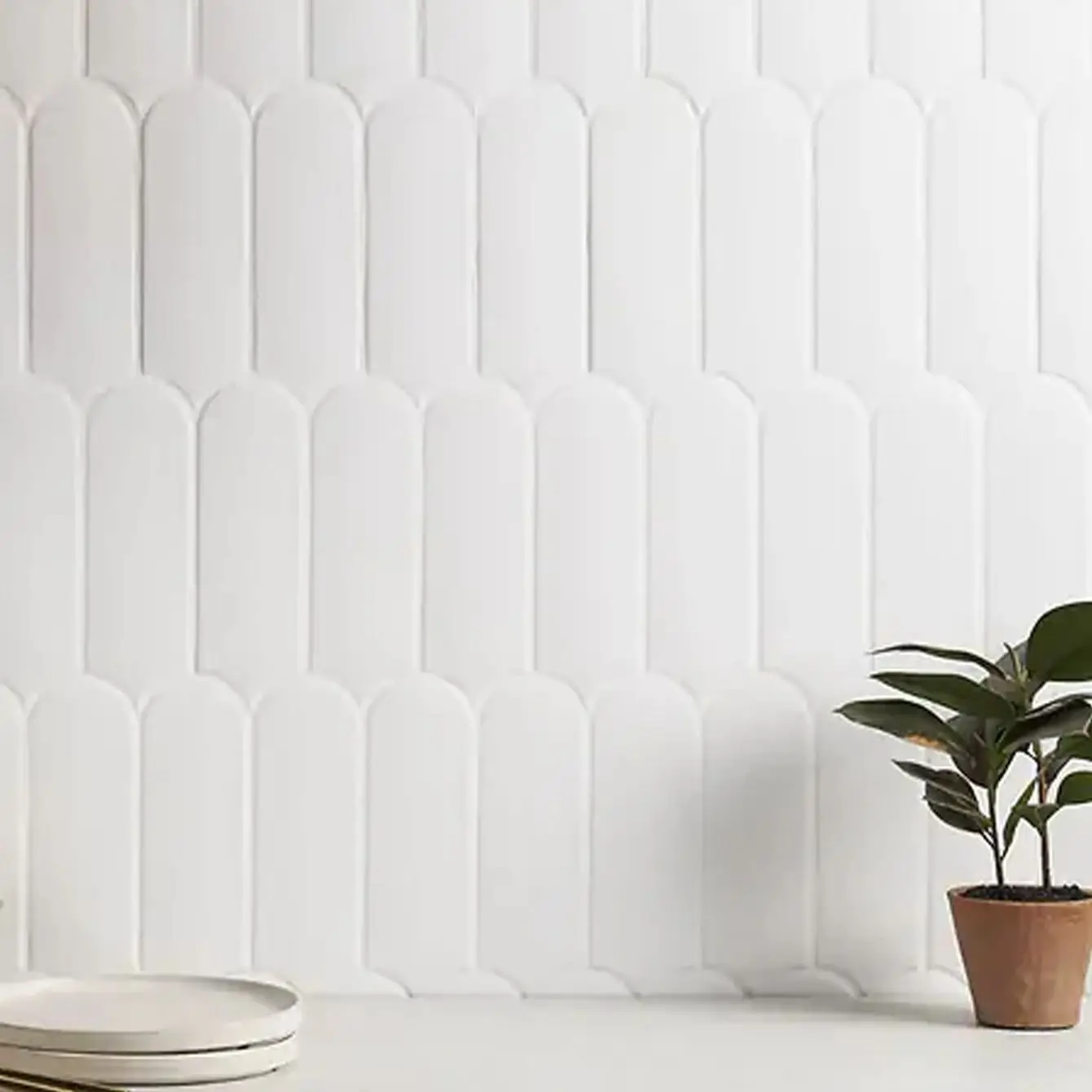 5/10 sheets(Thicker Design )Peel and Stick Backsplash for Kitchen,Premium Feather Peel and Stick Backsplash,