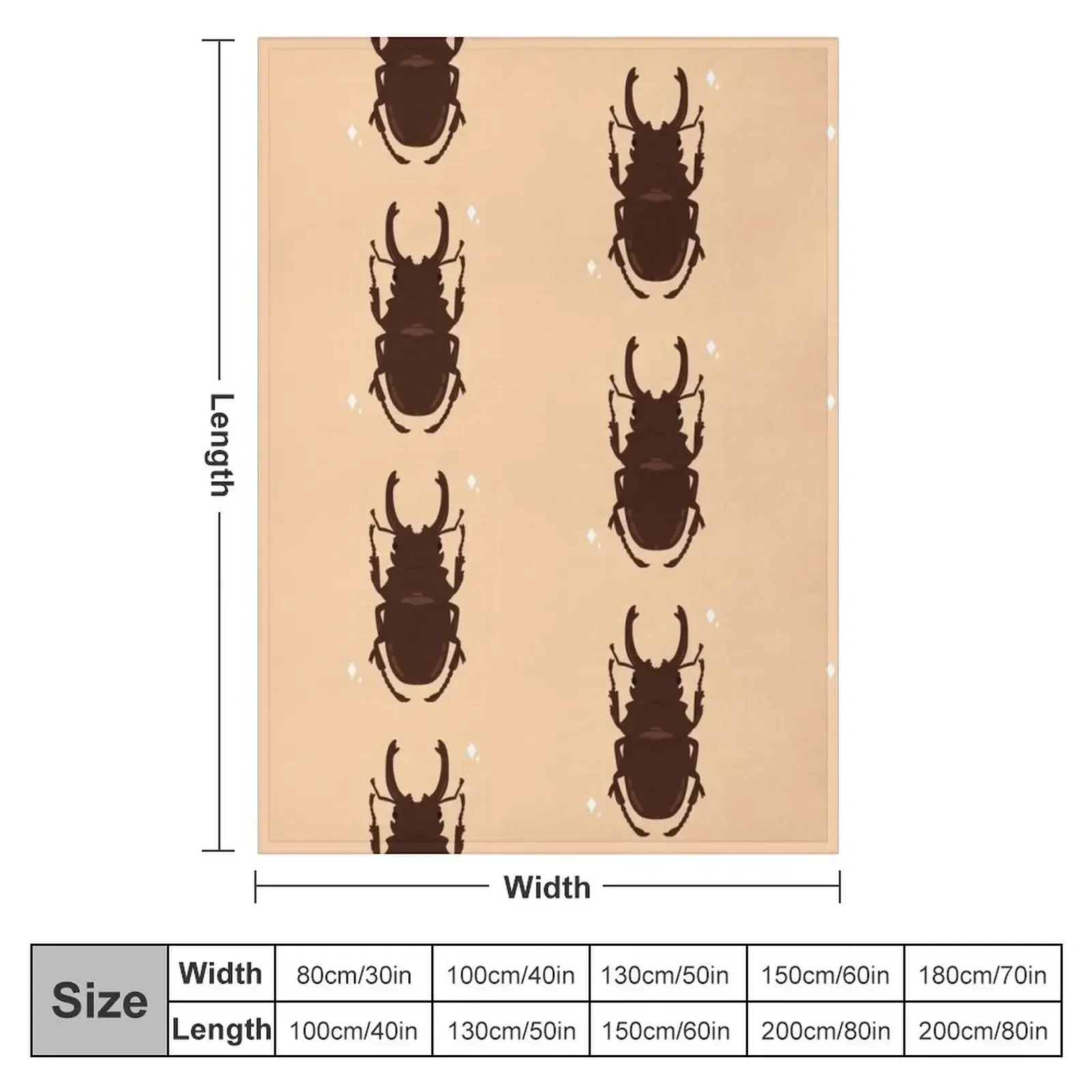Cute Stag Beetle Throw Blanket wednesday Soft Beds Sofa Baby Winter beds Quilt Blankets